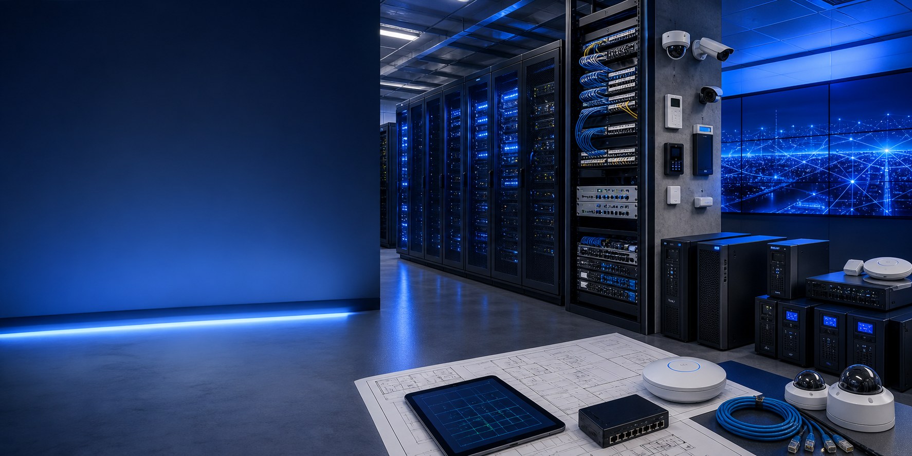 Generated illustration of commercial technology infrastructure equipment